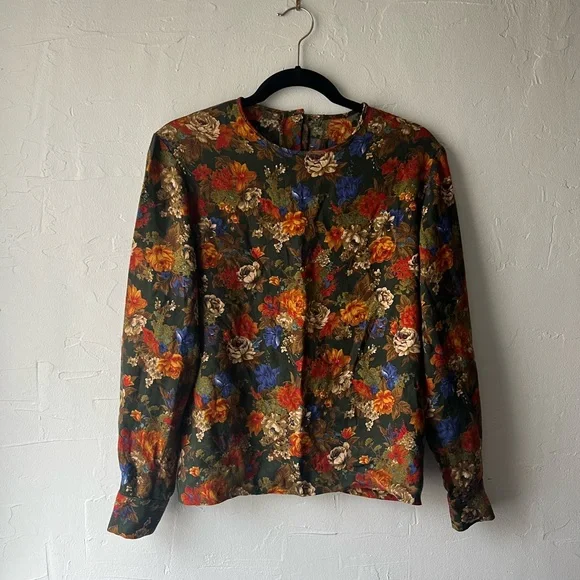 Vintage Floral Blouse - Multicolor - Picture 1 of 5